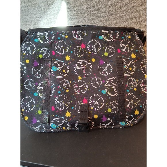 Yak Pak Crossbody Messenger Bag Peace Signs Multicolored Waterproof Canvas - Picture 9 of 9